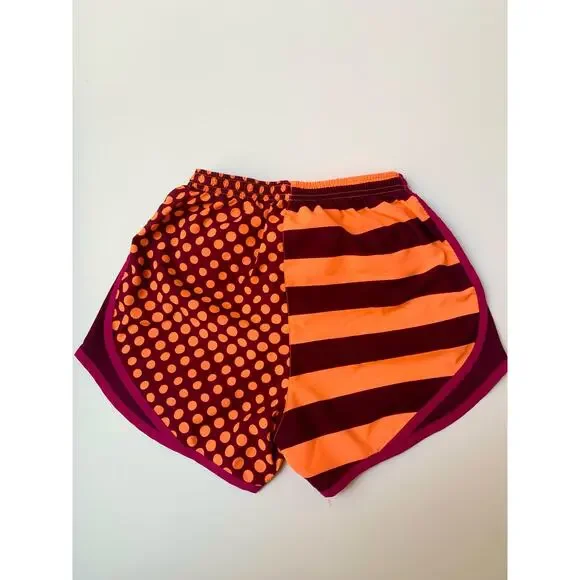 Nike Dri - Fit Purple & Orange Striped & Polka Dot Active Wear Shorts Women's XS - Picture 6 of 11